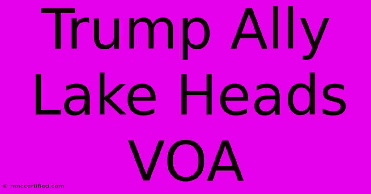 Trump Ally Lake Heads VOA