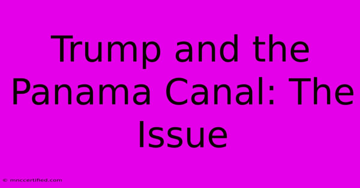 Trump And The Panama Canal: The Issue