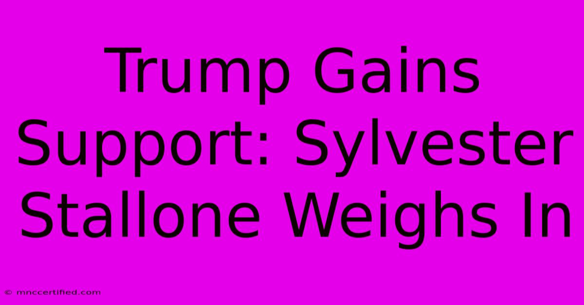 Trump Gains Support: Sylvester Stallone Weighs In