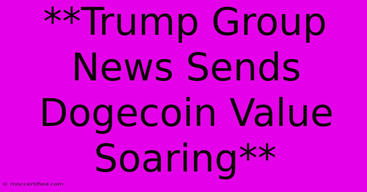 **Trump Group News Sends Dogecoin Value Soaring**