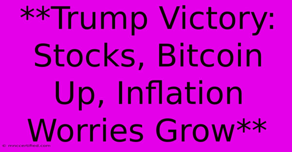 **Trump Victory: Stocks, Bitcoin Up, Inflation Worries Grow**