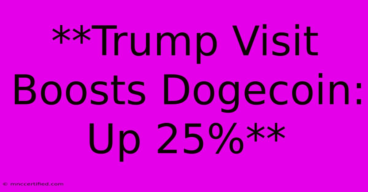 **Trump Visit Boosts Dogecoin: Up 25%**