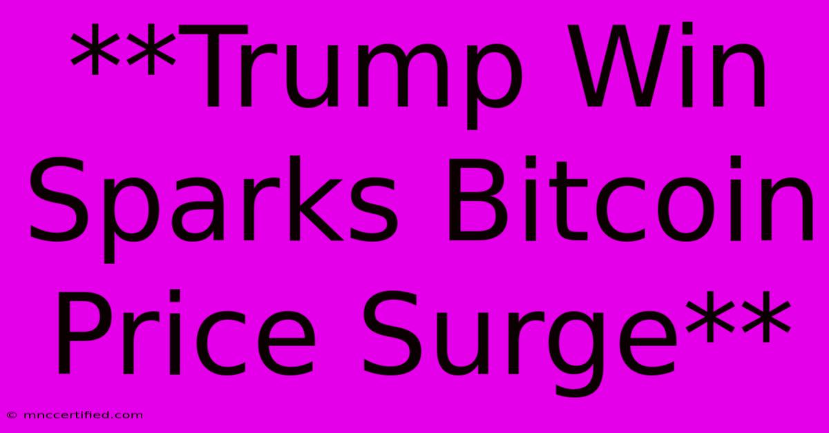 **Trump Win Sparks Bitcoin Price Surge**