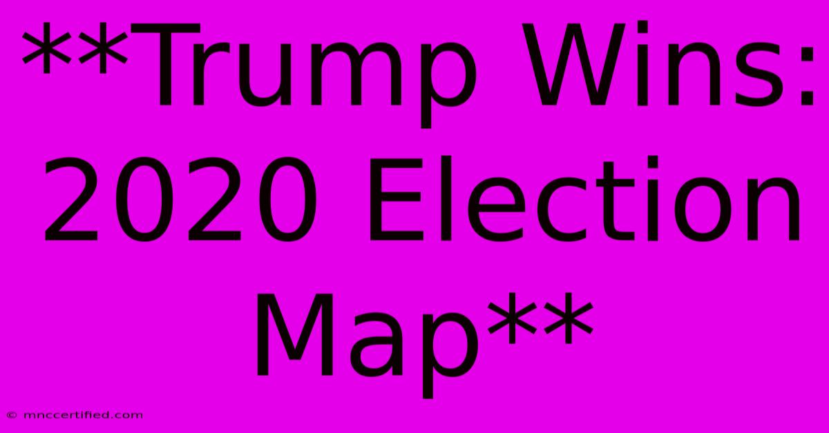 **Trump Wins: 2020 Election Map**