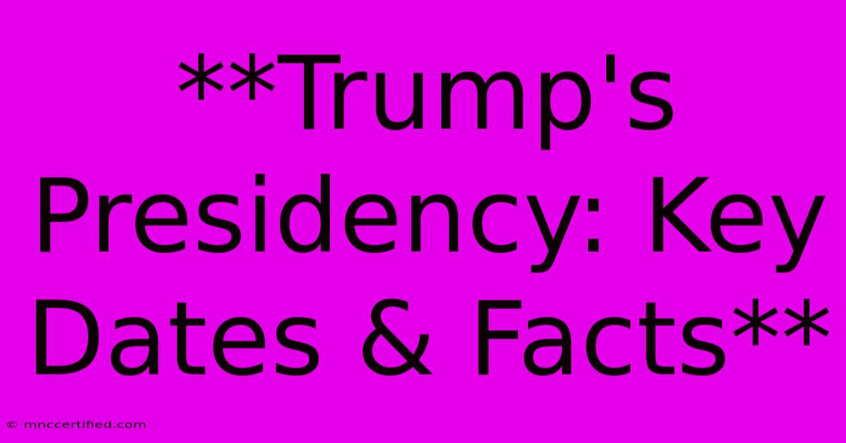 **Trump's Presidency: Key Dates & Facts**