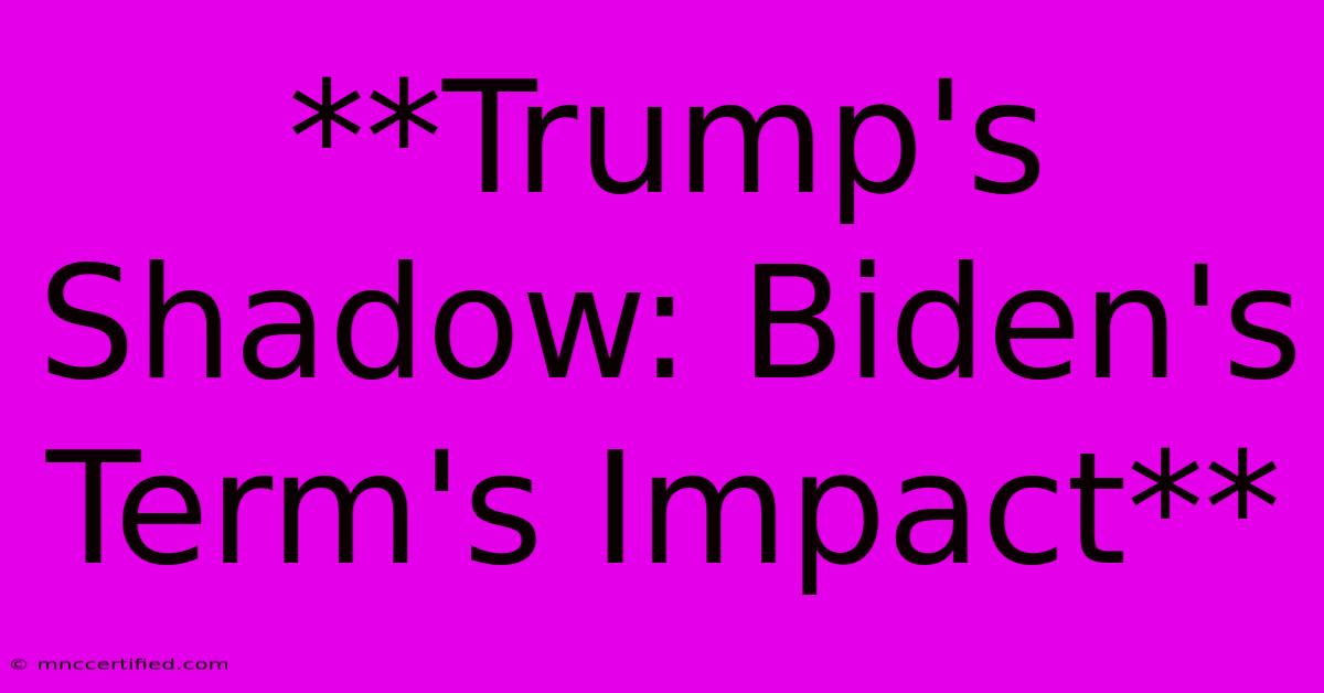 **Trump's Shadow: Biden's Term's Impact**