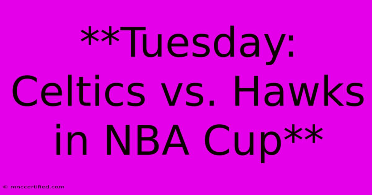 **Tuesday: Celtics Vs. Hawks In NBA Cup** 