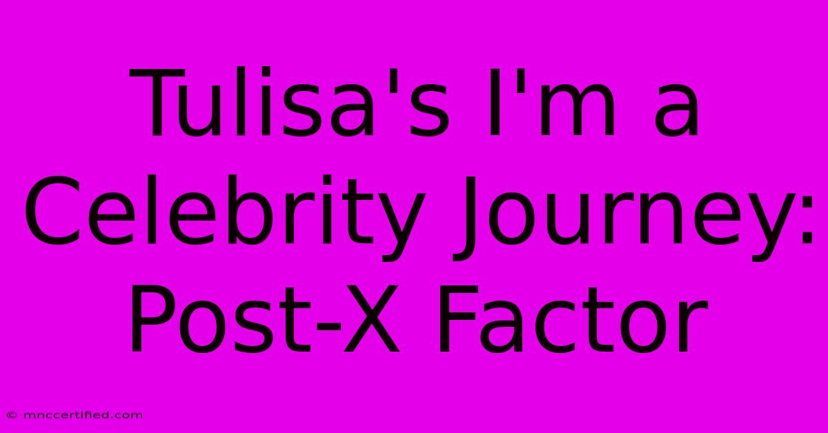 Tulisa's I'm A Celebrity Journey: Post-X Factor