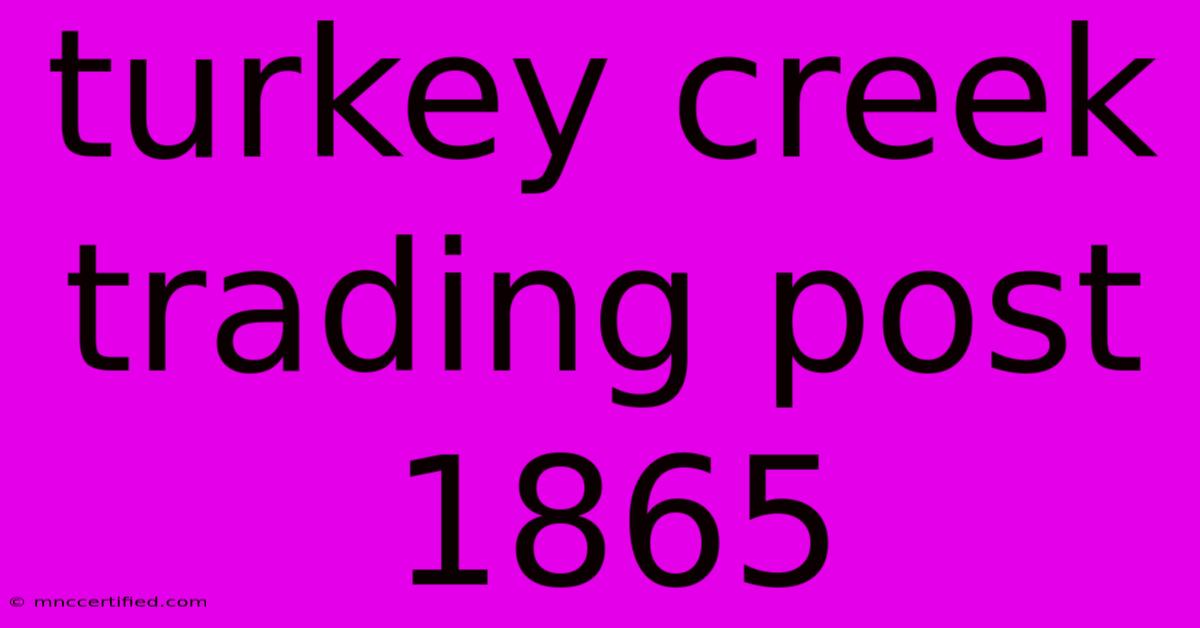 Turkey Creek Trading Post 1865