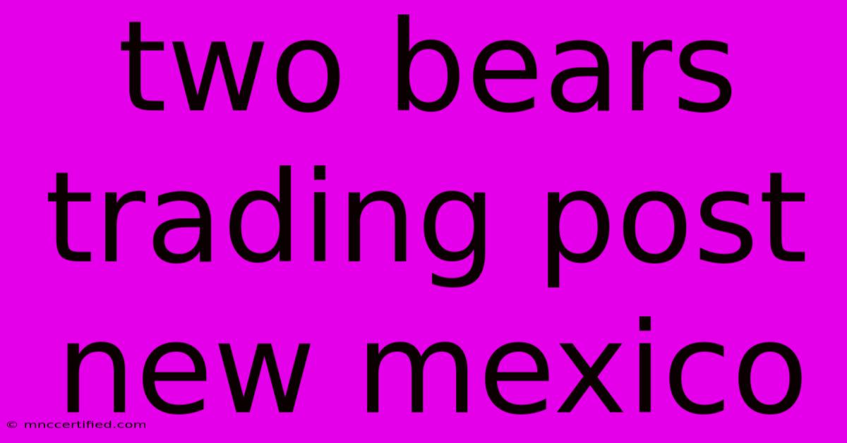 Two Bears Trading Post New Mexico