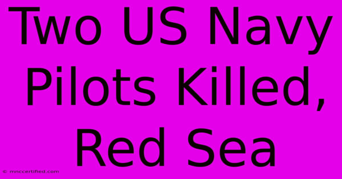 Two US Navy Pilots Killed, Red Sea