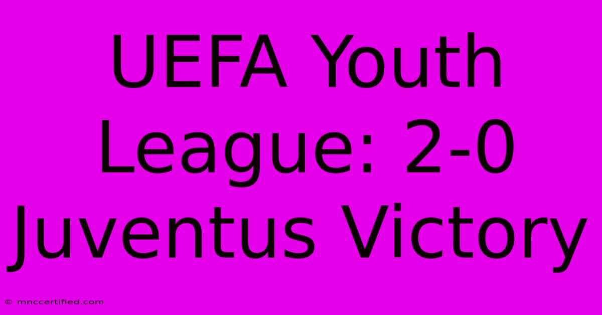 UEFA Youth League: 2-0 Juventus Victory