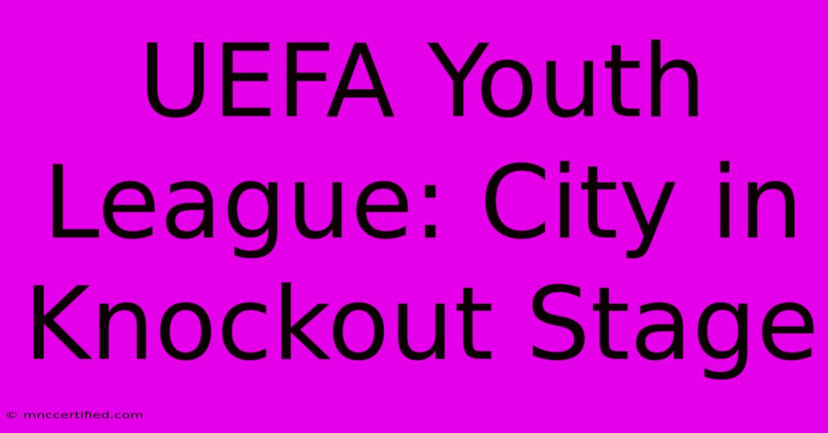 UEFA Youth League: City In Knockout Stage