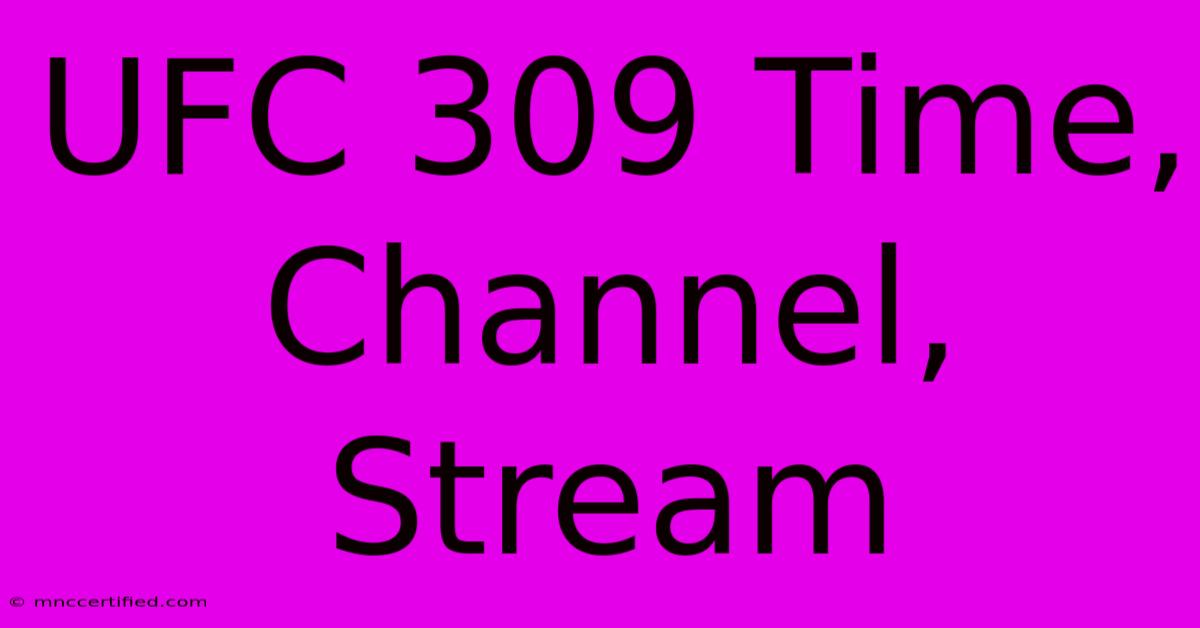 UFC 309 Time, Channel, Stream