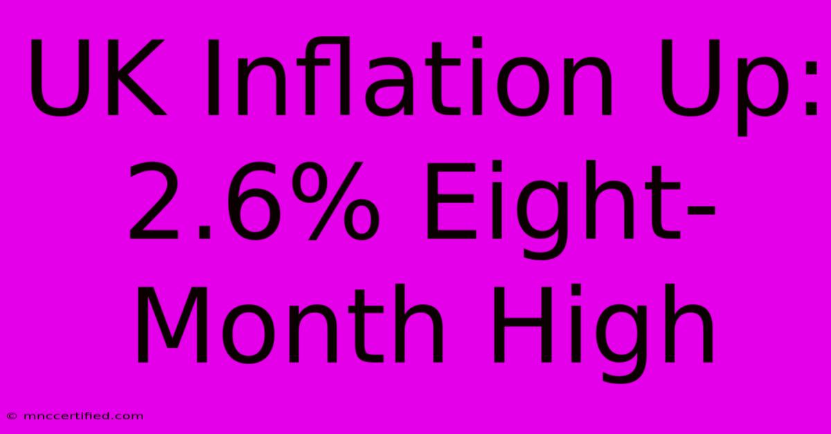 UK Inflation Up: 2.6% Eight-Month High