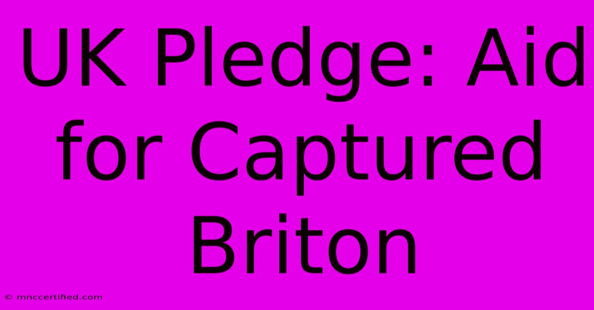 UK Pledge: Aid For Captured Briton