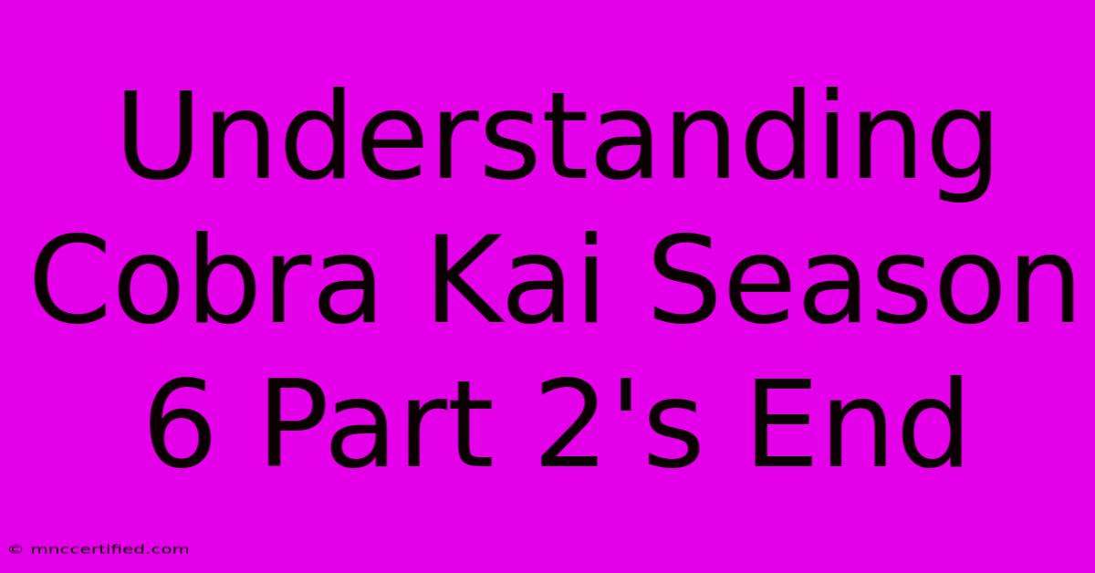 Understanding Cobra Kai Season 6 Part 2's End