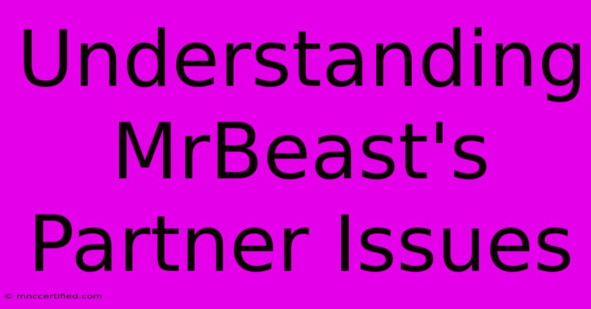 Understanding MrBeast's Partner Issues