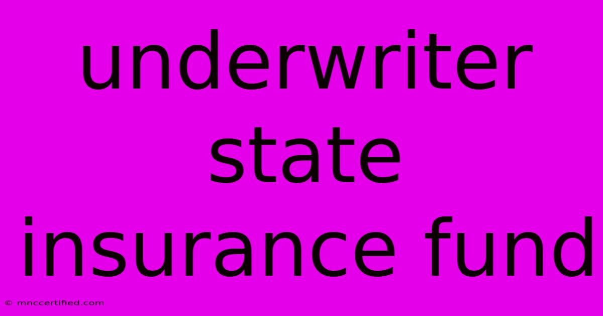 Underwriter State Insurance Fund