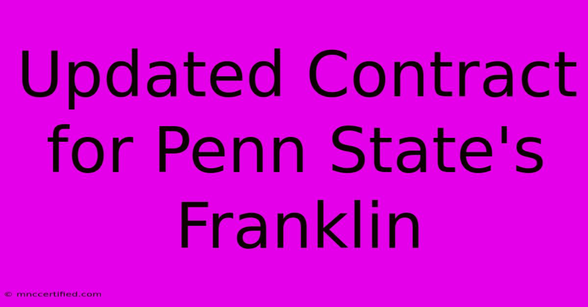 Updated Contract For Penn State's Franklin