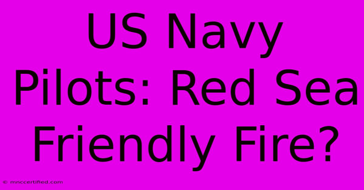 US Navy Pilots: Red Sea Friendly Fire?