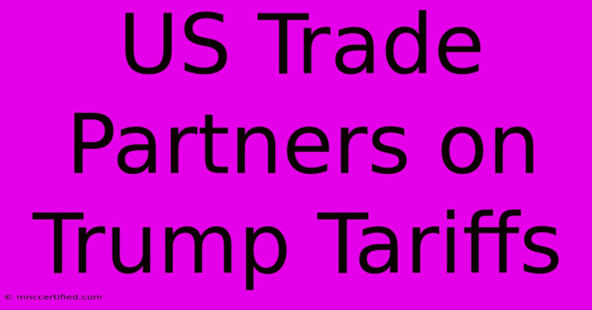 US Trade Partners On Trump Tariffs