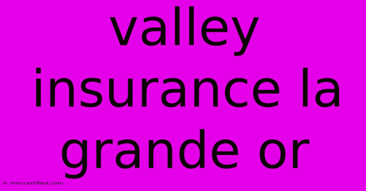 Valley Insurance La Grande Or