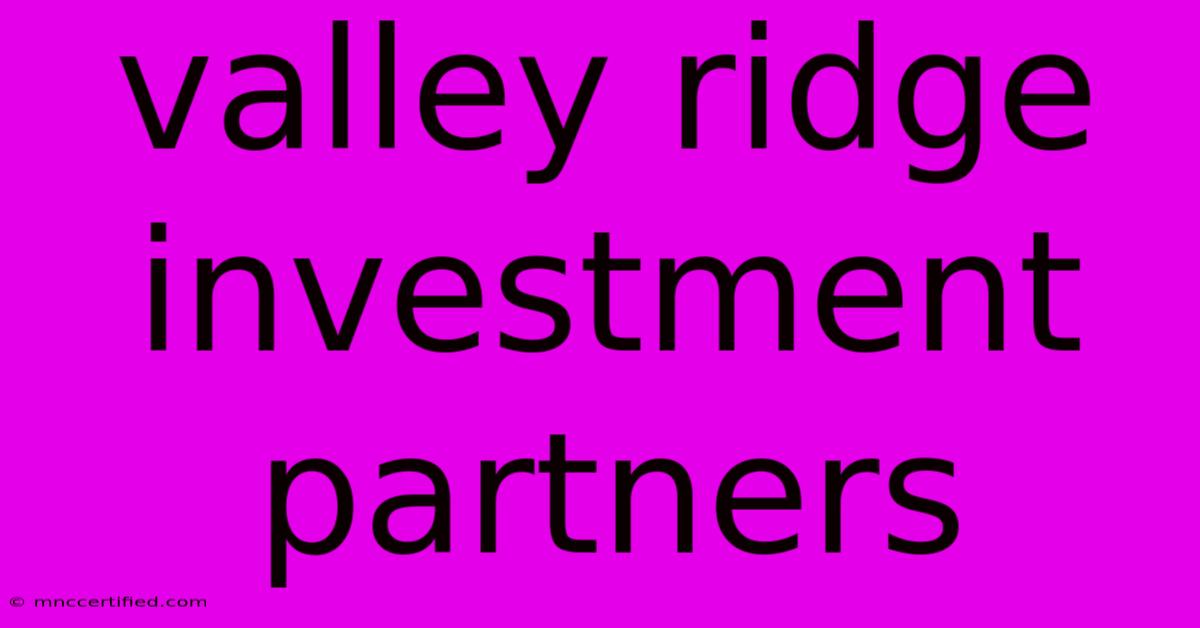 Valley Ridge Investment Partners