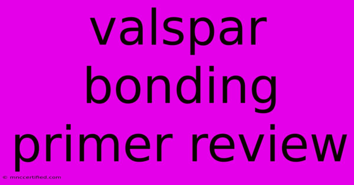 Valspar Bonding Primer Review