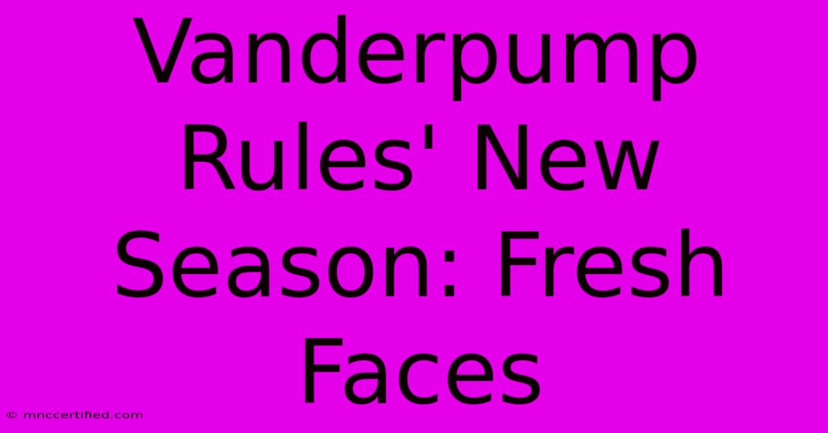 Vanderpump Rules' New Season: Fresh Faces