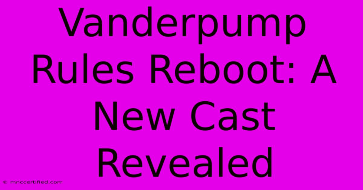 Vanderpump Rules Reboot: A New Cast Revealed