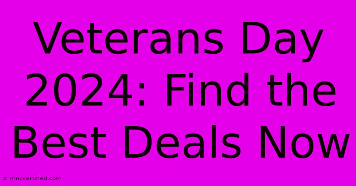 Veterans Day 2024: Find The Best Deals Now 