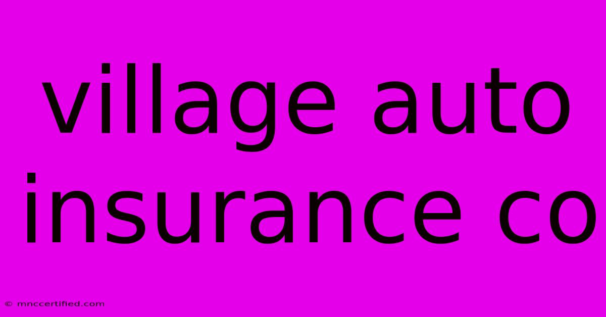 Village Auto Insurance Co