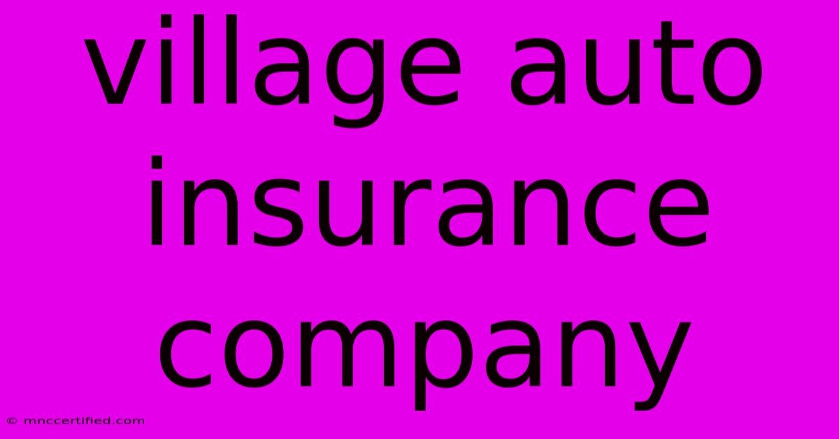 Village Auto Insurance Company