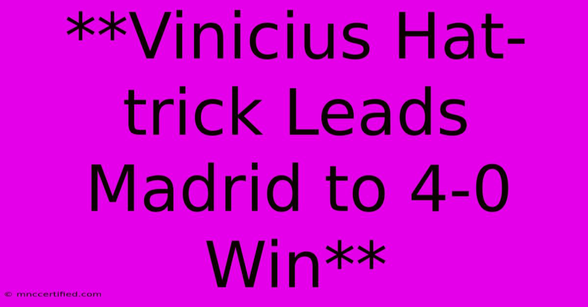 **Vinicius Hat-trick Leads Madrid To 4-0 Win**