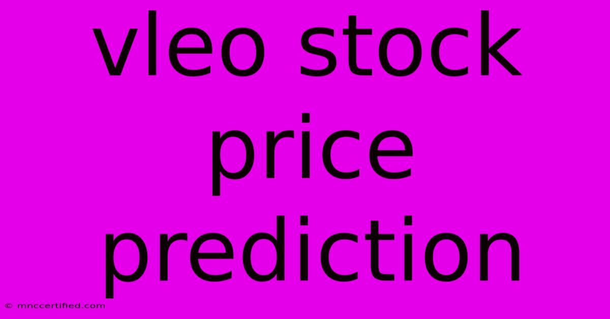 Vleo Stock Price Prediction