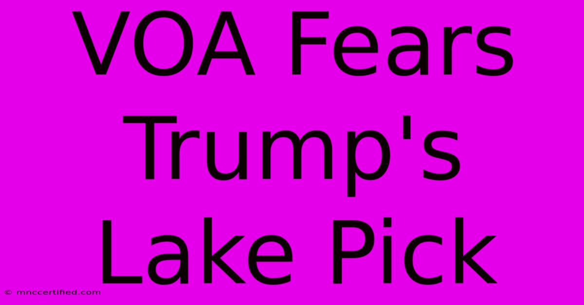 VOA Fears Trump's Lake Pick