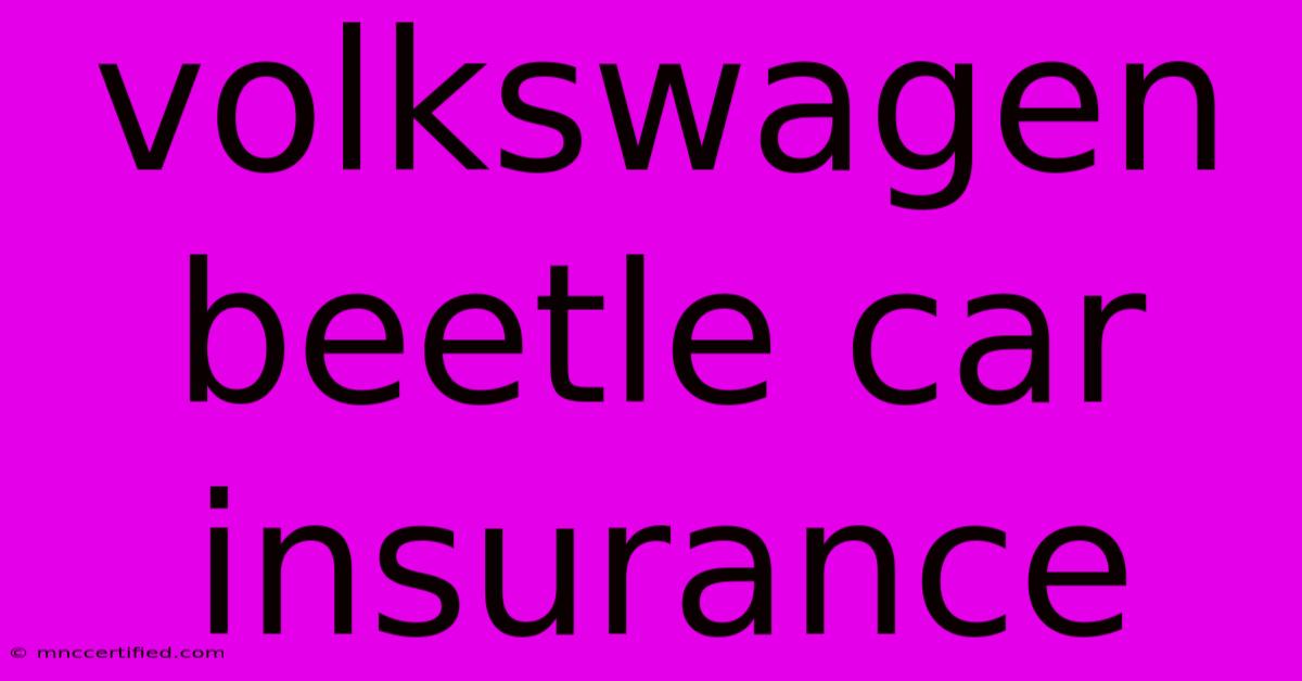 Volkswagen Beetle Car Insurance