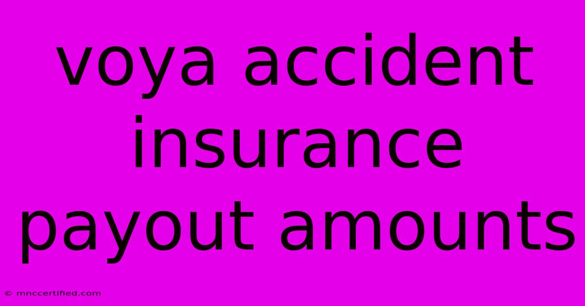 Voya Accident Insurance Payout Amounts