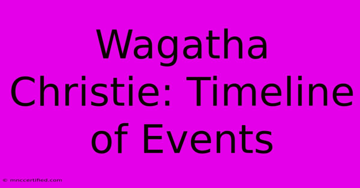 Wagatha Christie: Timeline Of Events