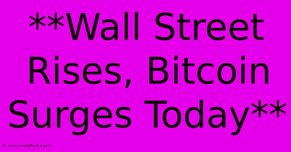 **Wall Street Rises, Bitcoin Surges Today**