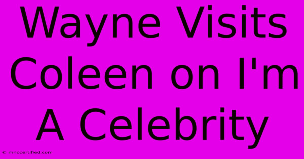 Wayne Visits Coleen On I'm A Celebrity