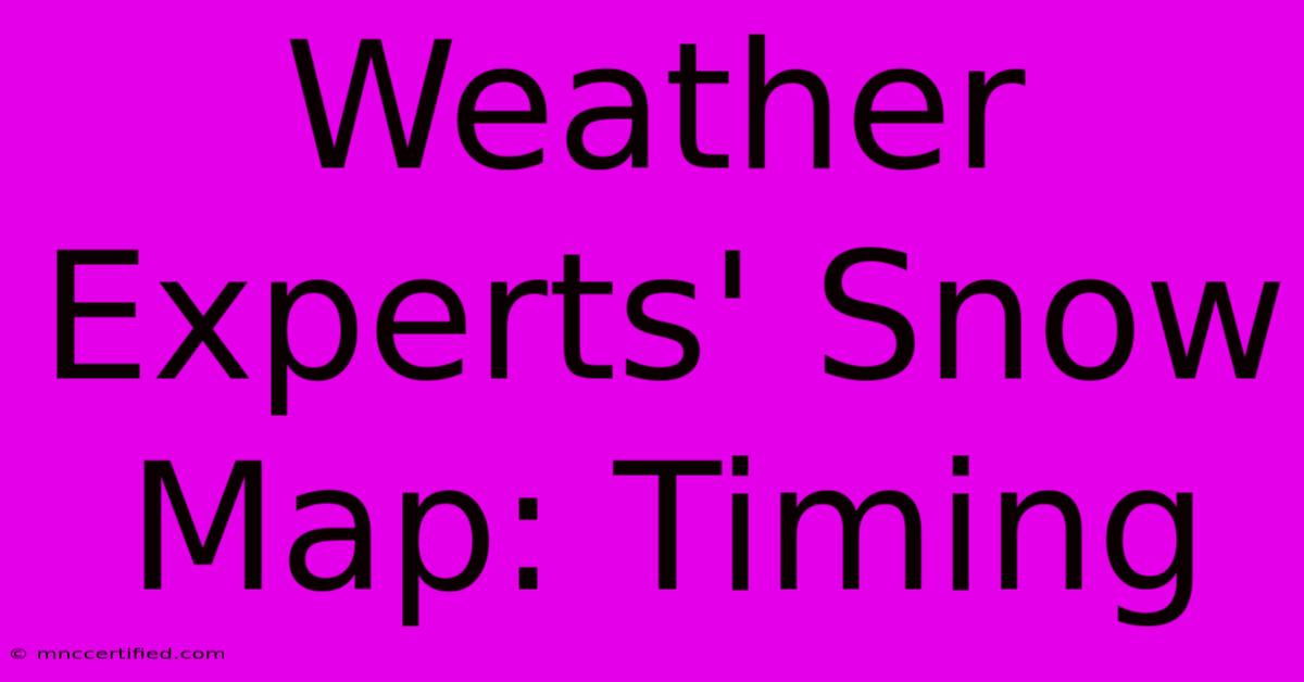 Weather Experts' Snow Map: Timing