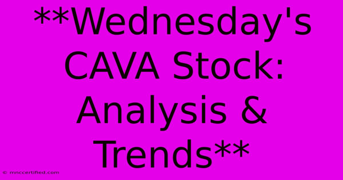 **Wednesday's CAVA Stock: Analysis & Trends** 