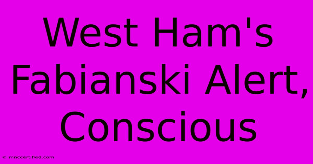 West Ham's Fabianski Alert, Conscious