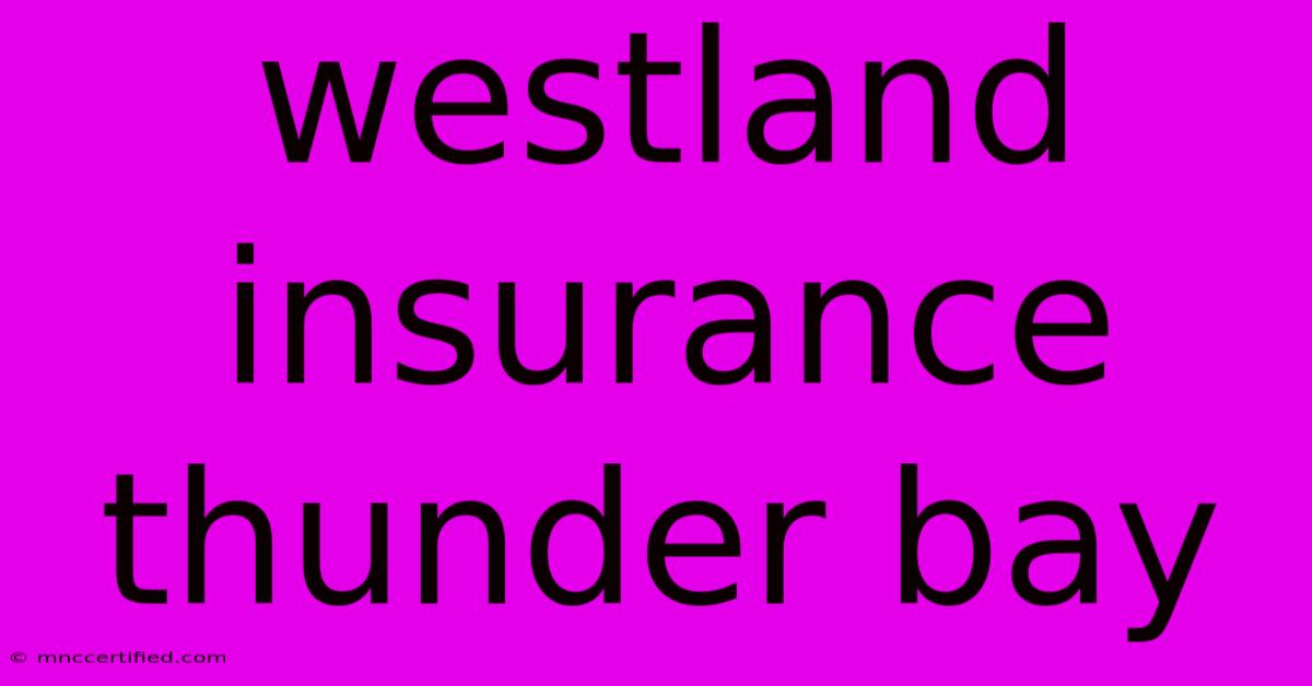 Westland Insurance Thunder Bay