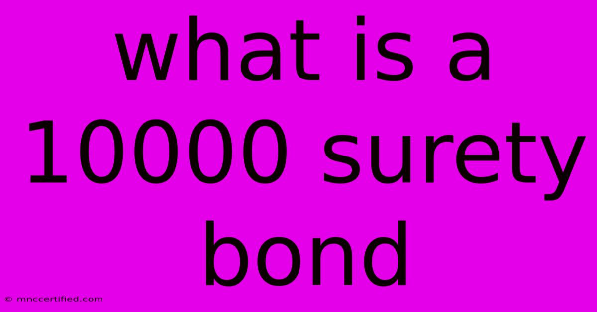 What Is A 10000 Surety Bond