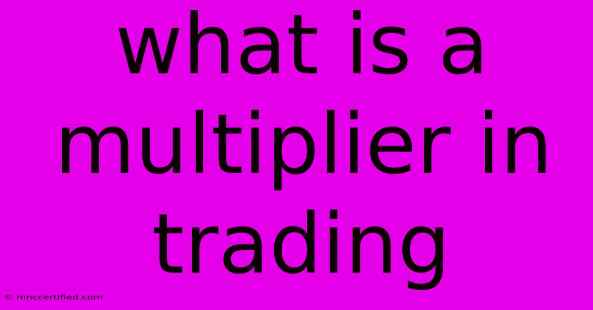 What Is A Multiplier In Trading