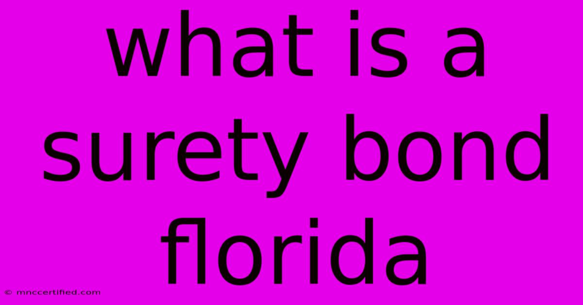 What Is A Surety Bond Florida