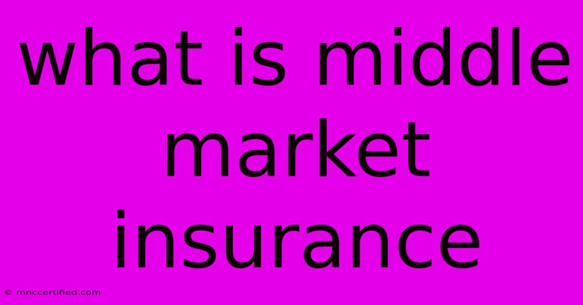 What Is Middle Market Insurance